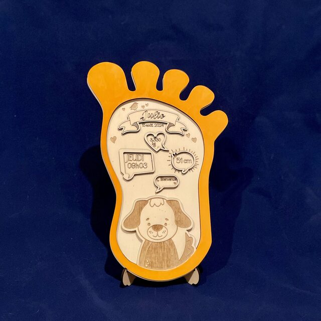 Empreinte de naissance personnalisée (garçon)