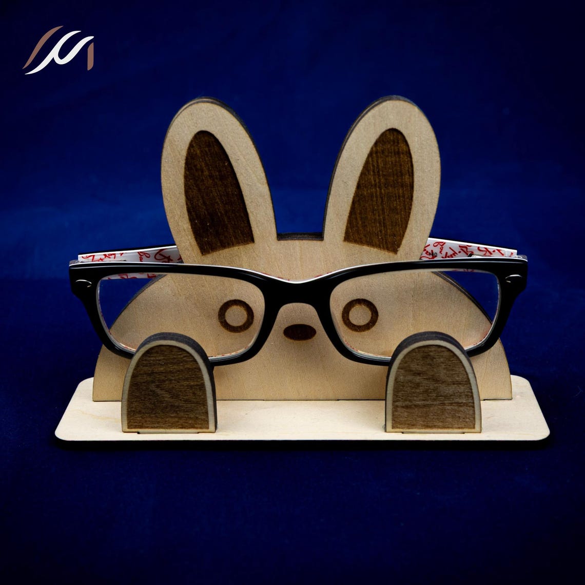 Porte lunettes enfant personnalisé en bois – Support lunettes animal
