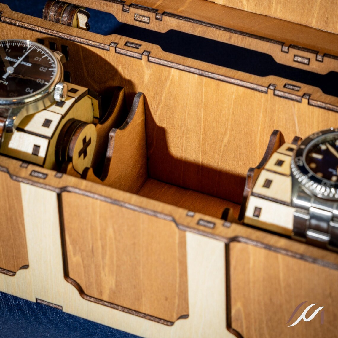 Boîte à montres personnalisée en bois