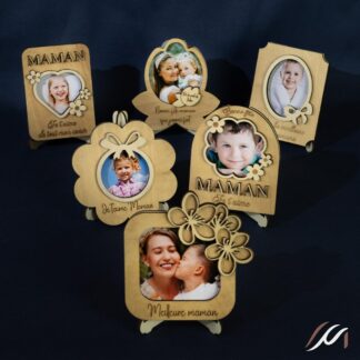 Magnet photo Fête des mères – cadre bois personnalisé