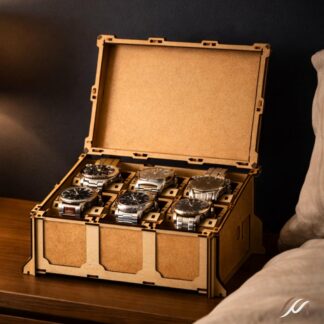 Boîte à montres personnalisée en bois
