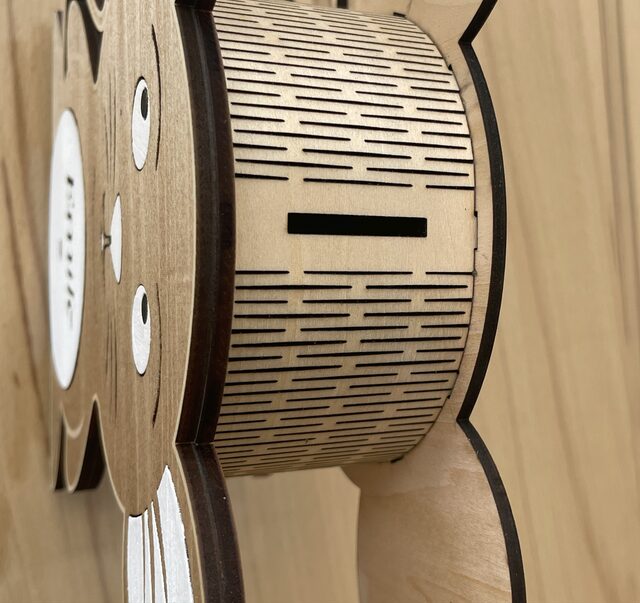 Tirelire en bois souris personnalisable